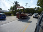 Rear view of the African Queen getting cleaned up a little at the Pilot House Marina in Key Largo