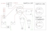 Almost current version of my electrical system in the starboard lazarette (next drawing has corrected slight mistake with the way the start ground wire was drawn).  Thanks to AK Angler for the drawing.  (I'm leaving all of the iterations in the album since they are referred to in various posts and I don't want to break the links.)

Note that the negative buss is not shown because it adds clutter to the drawing.