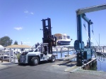 Betty Ann lowered into the water