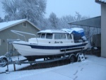 Snowstorm at RV1 Casey and Mary's (Katmai) in Lake Montezuma AZ, Feb 20/13