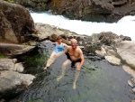 WONDERFUL Baranof Warm Springs (HOT springs)  with a raging waterfall just behind. Perfect spot to warm up in SE Alaska.