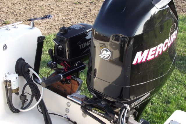 View of motors from cockpit.