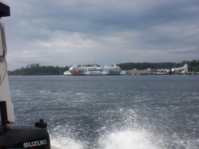 Heading South past Swartz Bay.