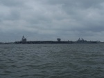 Carriers at worlds largest naval base, Norfolk, VA