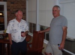 Jim, 'Pandy Girl', is on the left and 'RiverHorse' owner, Bruce, is on the right. 