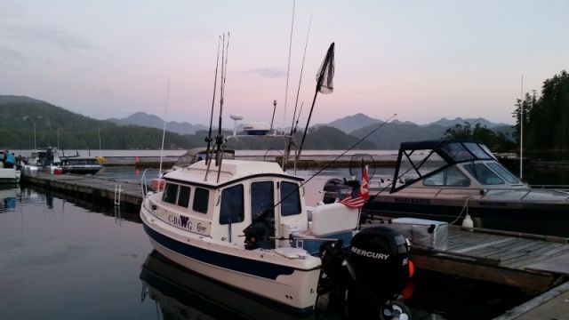 C-Dawg prepared to do battle from Critter Cove in Nootka Sound