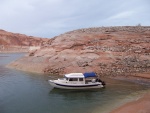 Saturday morning just before raising the anchor. East side of main channel just before Forgotten Canyon Saturday 8-31-13.