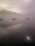 Early morning fog, Montague Harbour, September 9, 2013