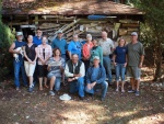 The C-dory group at the Conover Cove meal pavilion, with the commemorative plaque - a group effort! September 10, 2013