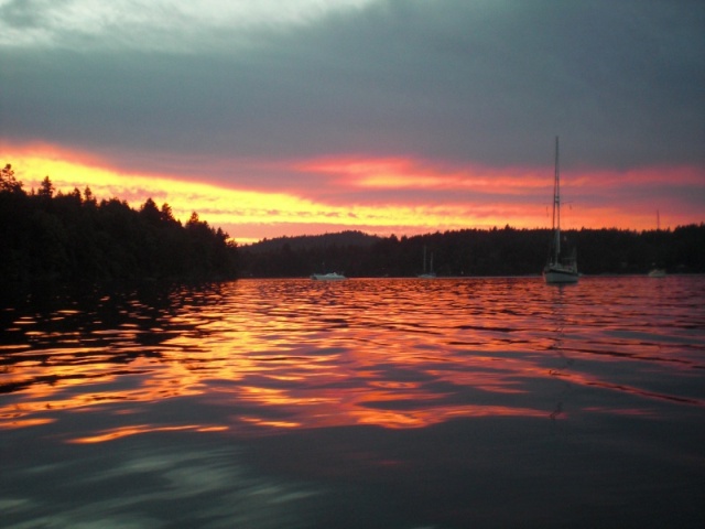 Sunset, Clam Bay, Thetis Island.