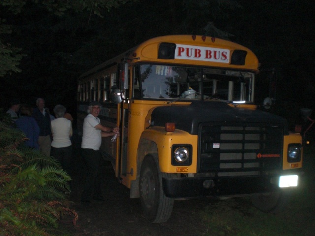 Tommy preparing to take us back to our boats.  A rare picture where he actually has both hands on the bus.