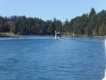 Rock-C heading through the cut, Thetis Island.