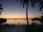 The beach area just after sunset