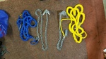 backup/dinghy anchor setups kept in bags under the berth. Use at least one on many trips for shore ties or dinghy use.