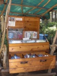 Treasure chest of tourist goodies for sale.  Stuart Island.