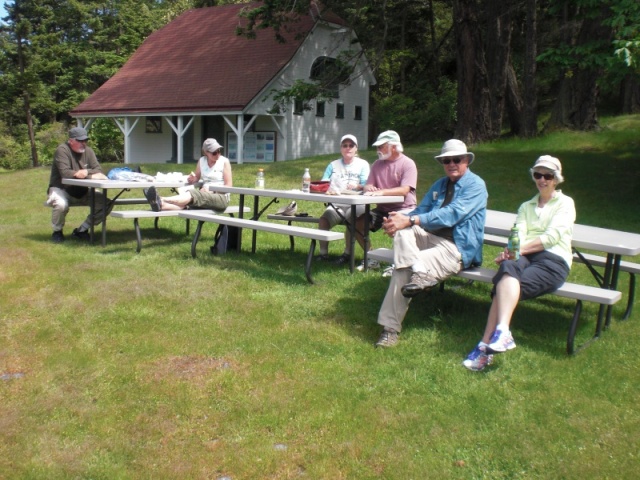 Fred, Andrea, Ann, Terry, Ian, Jackie.  Turn Point, Stuart Island.