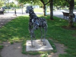 Art made out of scrap metal. Nanaimo waterfront park.