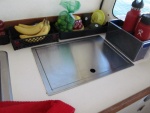 Princess butane drop-in stove, flat stainless lidded version (other version has wooden cutting board that sits on top).