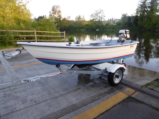 Boat #18 (2018-Present): 1995 C-Dory 10' Skiff. The 6 hp Johnson is a perfect match.