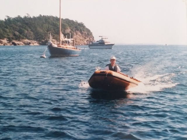 Boat #1 (1989-1991): 1980 RIS 9 seen here at Sucia, Fossil Bay.