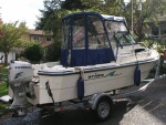 Boat #6 (2003-2012): 2003 Arima 16' Sea Explorer with original 50 hp Honda, repowered with 90 hp E-tec in 2006