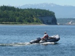 Boat #9 (2006-2008): 1980 Zodiac GR 13' cruising near Fort Flagler state park on Marrowstone Island