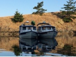 C-Change and Daydream Rafted in Tombolo Cove, Decatur Island