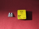 Two amp blade fuse. .50 at local autoparts store. Between the battery and the wallas there is a 15 amp blade fuse.