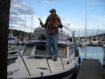 Barry christening C-View II at 2014 Friday Harbor Gathering