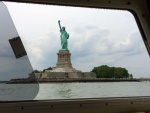 Our first photo of many of the Statue of Liberty from our boat!