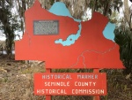 Marker at the Lake Harney Wilderness Area