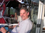 Alan Olson in cockpit at Von Donop Inlet 6-11-06