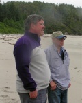 Jim Browning and Dave Olson at West Beach on Calvert Island 6-13-06