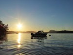 Sun setting over Deception Pass, from Hope Island on May 30, 2015