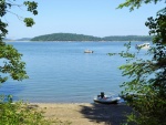 View from beach at Hope Island May 30, 2015.  The 16 Angler is always the smallest boat in the harbor.