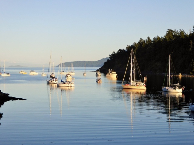 My boat is always the smallest one in the harbor.  Can you spot the C-dory 16?  Perhaps 