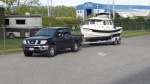 Pristine boat on trailer