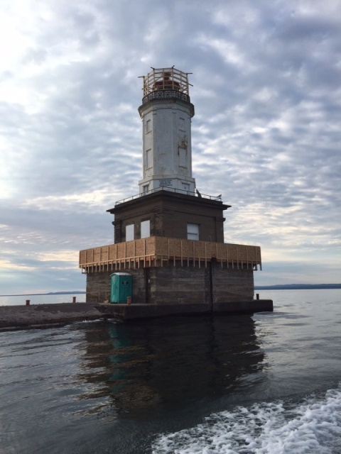 Light house on Keweena Bay as we entered Passage Canal to cut across the Keweena Penninsula