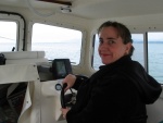 (c-dancer) Co-skipper Caryn on our Maiden Voyage