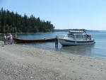 (c-dancer) Support boat to Native Dugout Canoe during Canoe Journey 2005