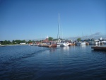 P1020214Leaving the brand new Trenton Marina. Beautiful free laundry with Tide furnished for free. Nice town Trenton is fun