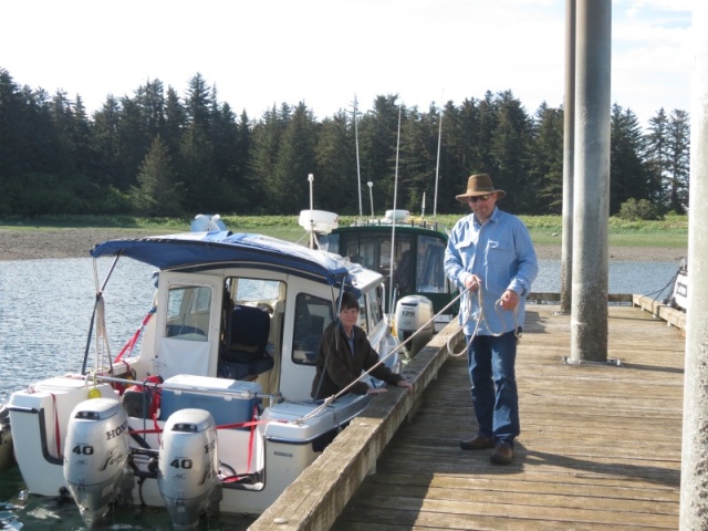 First night on the water.  Swanson Harbor wilderness dock.