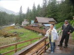 Walking the Warm Springs Bay boardwalk in the rain