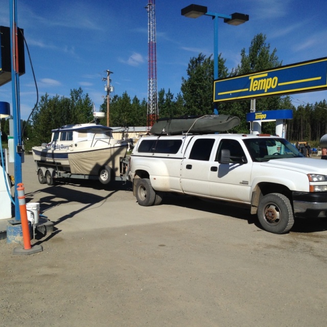 fueling at Watson Lake, Yukon