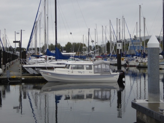 Moored in another section of the marina since the usual visitor spots were filled up with Tollys.