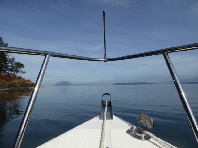 Anchored out for the day at Saddlebag Island to listen to the football game.