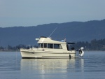 The only other boat anchored at Saddlebag Island