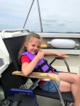 Anna enjoying her first cruise out on the Chesapeake bay