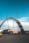 June 1966 - NAS So Weymouth, Mass Blimp Hanger dismantling viewed before collapse -4