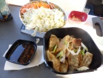 pot stickers and makings for stir fry